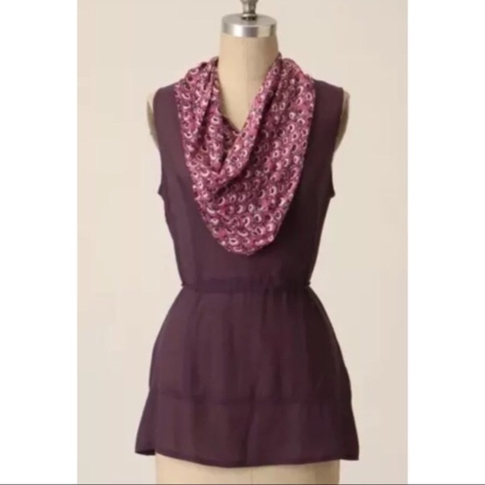 🔥2 for $15🔥Anthro Sine Sugarplum Cowl Neck Tank